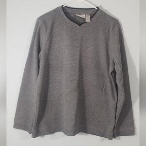 Liz Claiborne Liz & Co. Scoop Neck Sweatshirt. Ribbed Hemline & Cuffs. Size L.